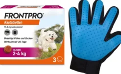 Frontpro 11 mg für Hunde 2 - 4 kg 3 Kautabletten + gratis Fellhandschuh