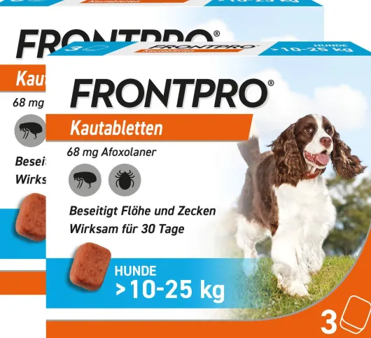 Frontpro 68 mg für Hunde 10-25 kg 2 x 3 Kautabletten