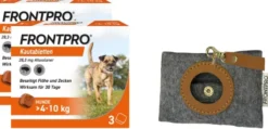 Frontpro 28,3 mg für Hunde 2 x 3 Kautabletten + gratis Hundebeutelspender 1 Stück