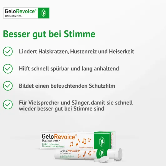 GeloRevoice Halstabletten Grapefruit-Menthol 20 Lutschtabletten