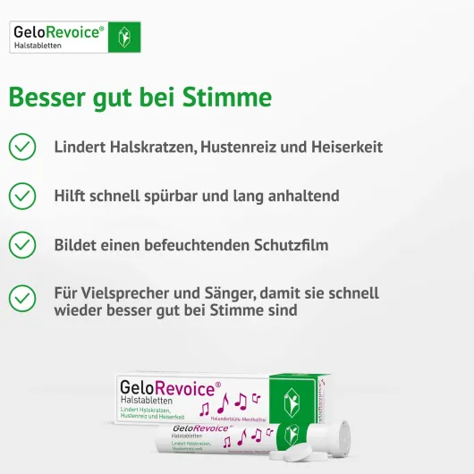 GeloRevoice Halstabletten Holunderblüte - mentholfrei 3 x 20 Lutschtabletten