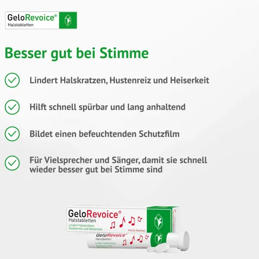GeloRevoice Halstabletten Kirsch - Menthol 3 x 20 Lutschtabletten
