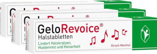 GeloRevoice Halstabletten Kirsch - Menthol 3 x 20 Lutschtabletten
