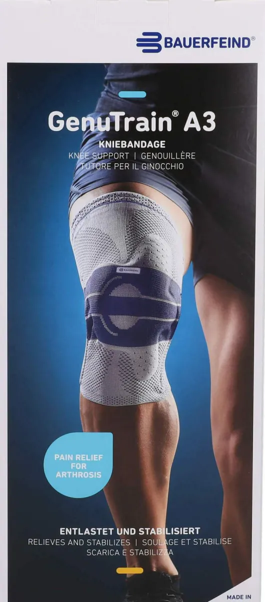 Genutrain A3 Kniebandage Rechts Gr.1 Natur Beige
