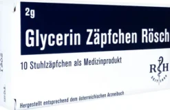 Glycerin Zäpfchen Rösch 2 G Gegen Verstopfung 10 Stück