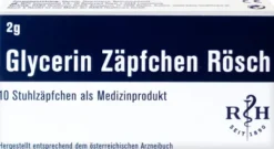 Glycerin Zäpfchen Rösch 2 G Gegen Verstopfung 10 Stück