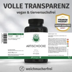 Green Naturals Artischocke 2600 mg mit 10% Cynarin 240 Kapseln
