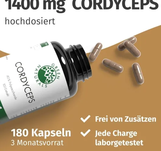 Green Naturals Cordyceps Sinensis 180 Kapseln