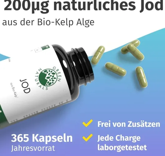 Green Naturals Jod Aus Bio-Kelp 200 µg 365 Kapseln