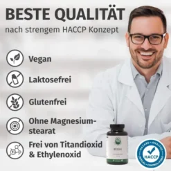 Green Naturals Reishi 650 mg Hochdosiert Vegan 180 Kapseln