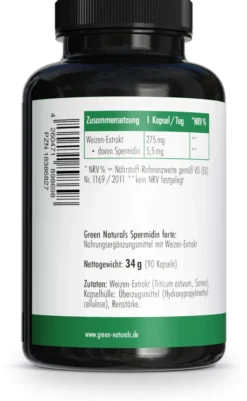 Green Naturals Spermidin Forte 5,5 mg 90 Kapseln