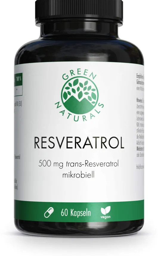 Green Naturals Trans-Resveratrol 500 mg vegan 60 Kapseln