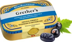 Grether s Pastilles Blackcurrant Zuckerhaltig Dose 110 G