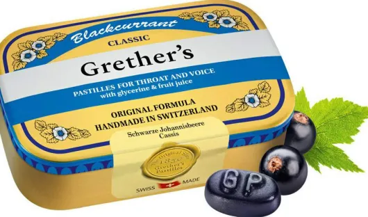 Grether s Pastilles Blackcurrant Zuckerhaltig Dose 110 G