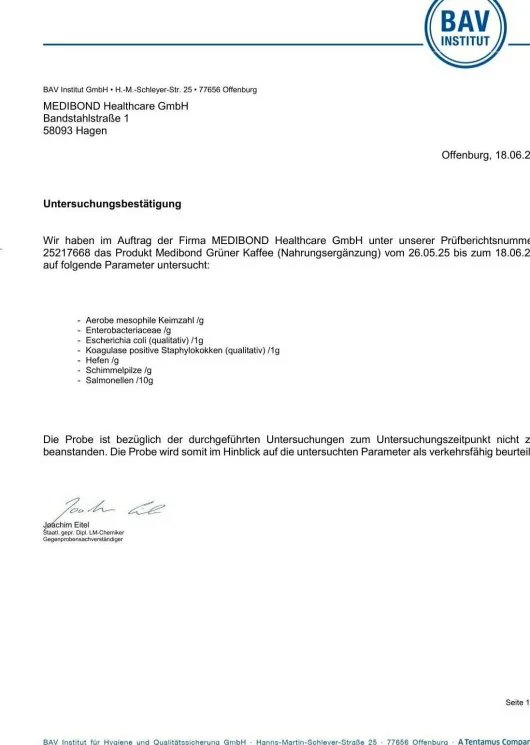 Grüner Kaffee Medibond 90 Kapseln