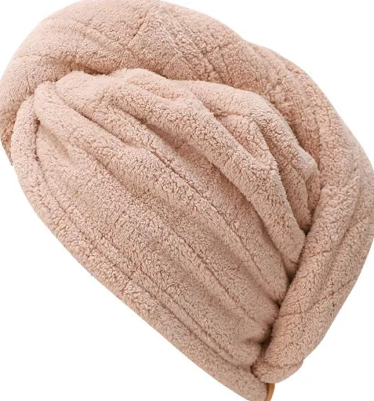 Haarturban aus Microfaser, beige 1 Stück