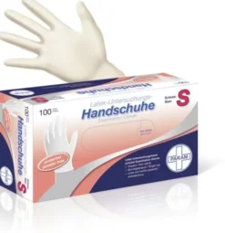 Handschuhe Einmal Latex Puderfrei S 100 Stück