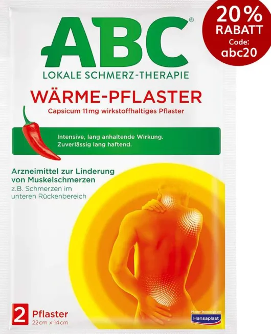 Hansaplast med ABC Wärme Pflaster Capsicum 2 Stück