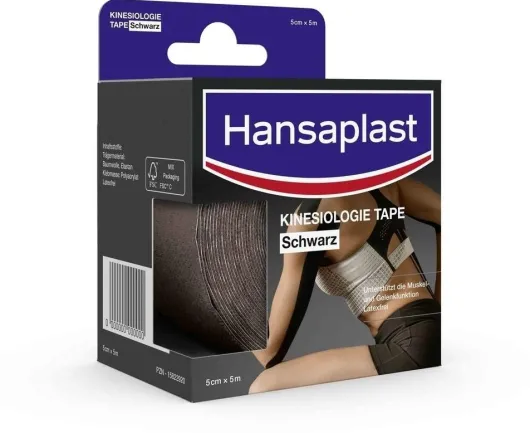 Hansaplast Sport Kinesiologie Tape 5 cm x 5 m schwarz