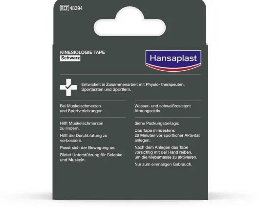 Hansaplast Sport Kinesiologie Tape 5 cm x 5 m schwarz