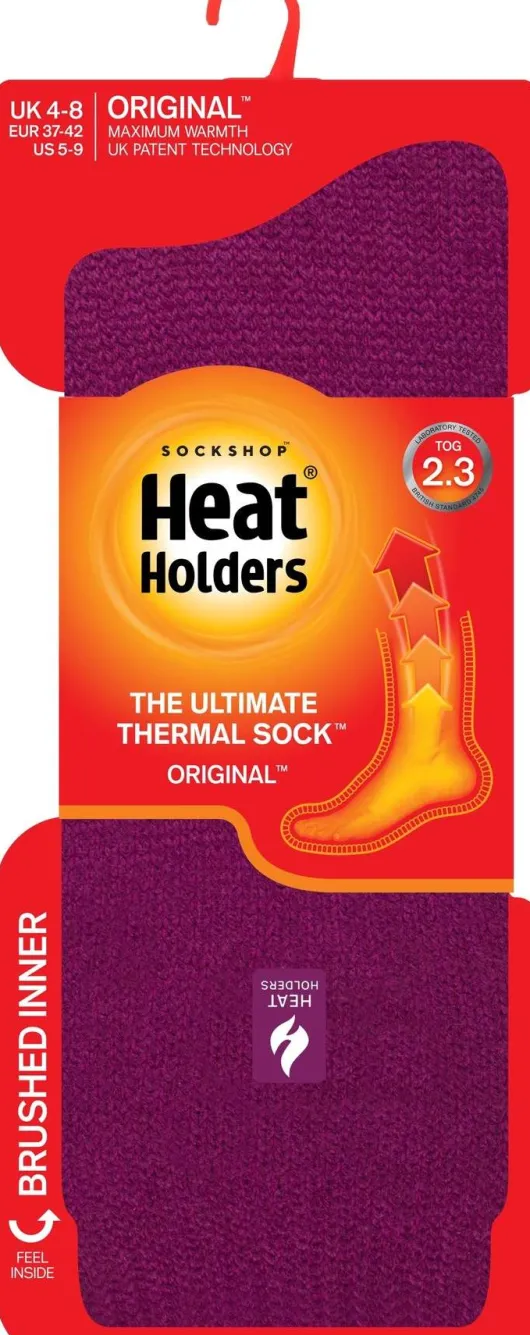 HeatHolders Fuchsia Thermosocken Größe 37 - 42 1 Paar