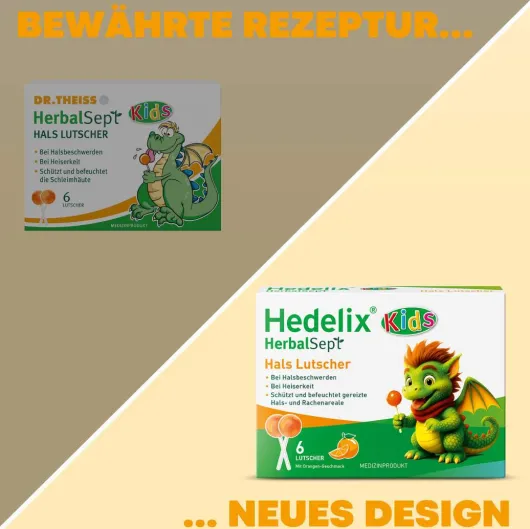 Hedelix HerbalSept Hals Lutscher Kids 6 Stück