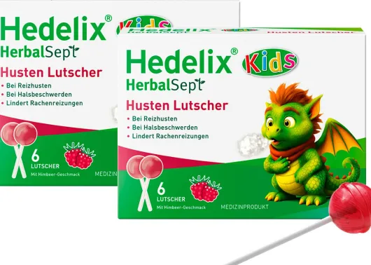 Hedelix HerbalSept Husten Lutscher Kids 2 x 6 Stück