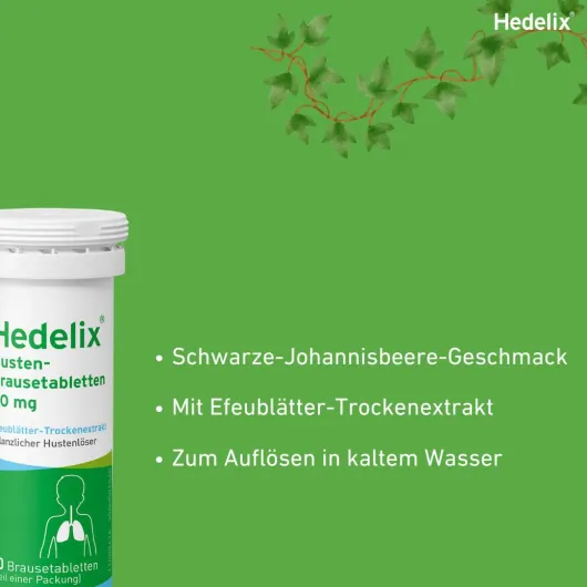 Hedelix Husten 20 Brausetabletten