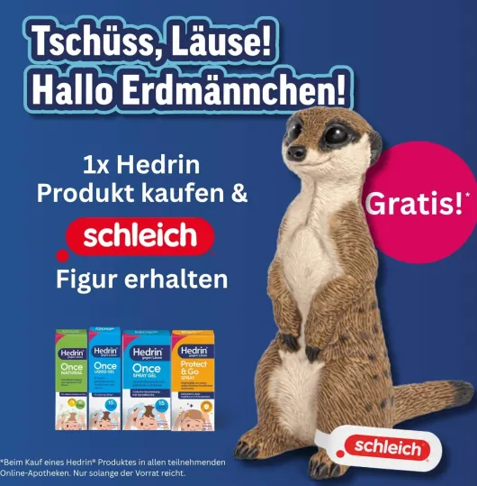Hedrin Once Liquid 100 ml Gel + gratis Schleich® Erdmännchen 1 Stück