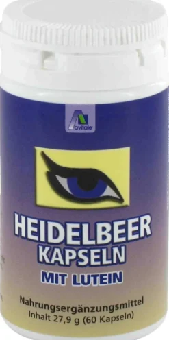 Heidelbeer Kapseln + Lutein + Vitamin C und E 60 Kapseln