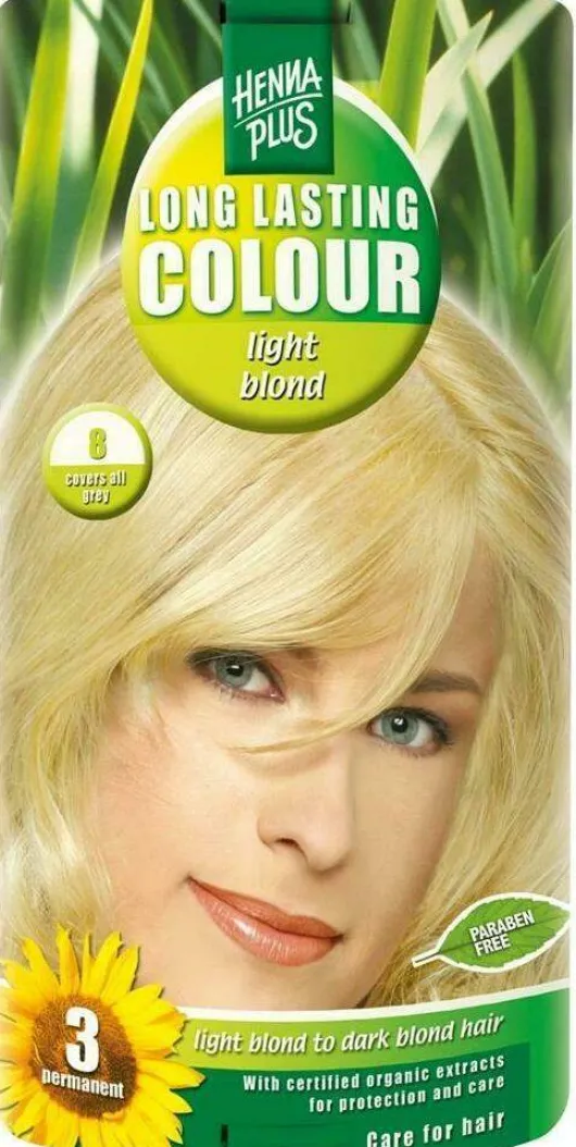 Hennaplus Long Lasting Hellblond Farbe 8