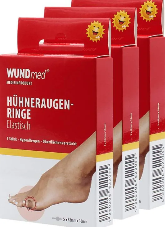 Hühneraugenringe 5 Stück, extraweich, 3er Set