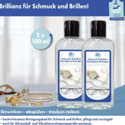 Hochglanz-Reiniger für Schmuck und Brillen, 2 x 100ml, 2er Set Captain Clean