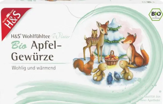 H&S Wintertee Bio Apfel-Gewürze 20 X 2 G Filterbeutel