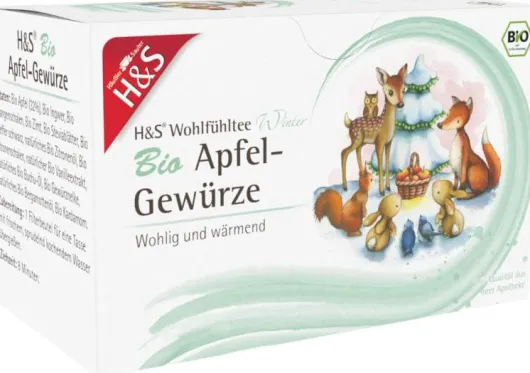 H&S Wintertee Bio Apfel-Gewürze 20 X 2 G Filterbeutel