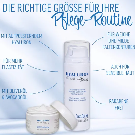 Hyaluron proYoung Faltenfiller Gesichtscreme 140 ml Spender