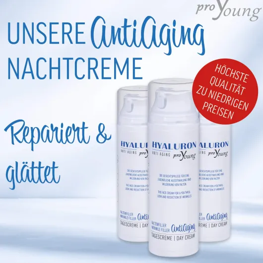 Hyaluron proYoung Faltenfiller Gesichtscreme 140 ml Spender