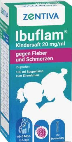 Ibuflam Kindersaft 20 mg je ml 100 ml Suspension
