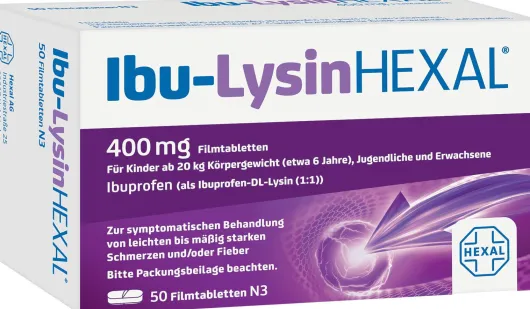 Ibu-Lysin Hexal 400 mg 50 Filmtabletten