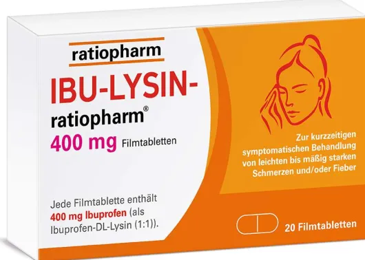 Ibu Lysin ratiopharm 400 mg 20 Filmtabletten