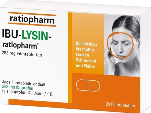 Ibu Lysin ratiopharm 293 mg 20 Filmtabletten