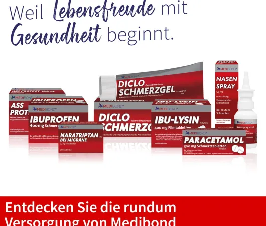 Ibuprofen Medibond 400mg Schmerztabletten 50 Stück