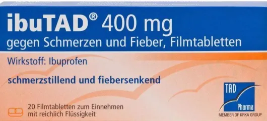 Ibutad 400 mg Gegen Schmerzen und Fieber 20 Filmtabletten