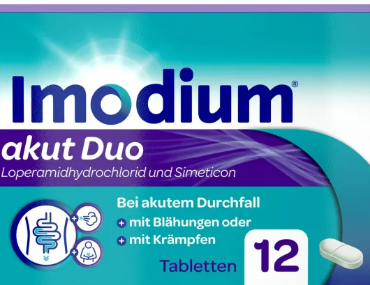 Imodium akut Duo 2 mg 125 mg 12 Tabletten