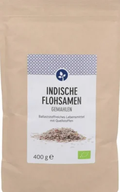 Indische Flohsamen Gemahlen Bio 400 G