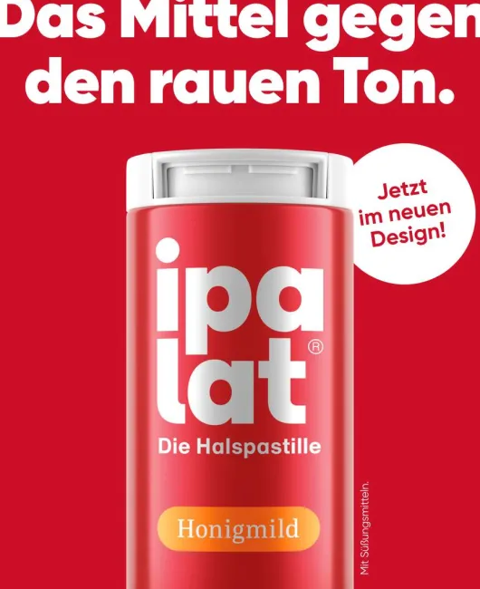 Ipalat Halspastillen Honigmild Ohne Menthol Zuckerfrei 400...