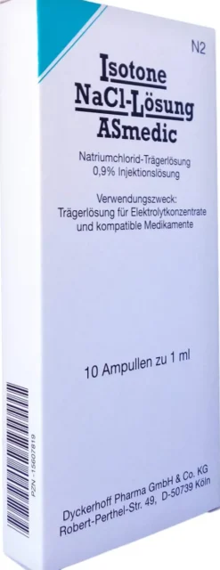 Isotone Nacl Lösung Asmedic Injektionslsg. Amp. 10 X 1 ml