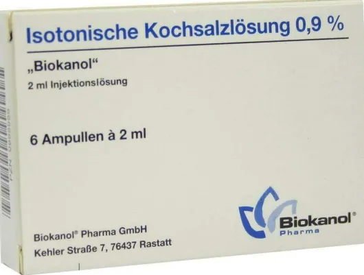 Isotonische Kochsalzlösung 0,9% Ampullen 6x2 ml Ampullen