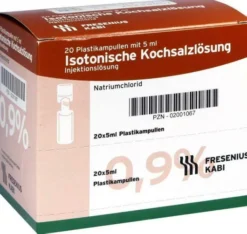 Isotonische Kochsalzlösung 0,9 % Plastik 20 X 5 ml Ampullen