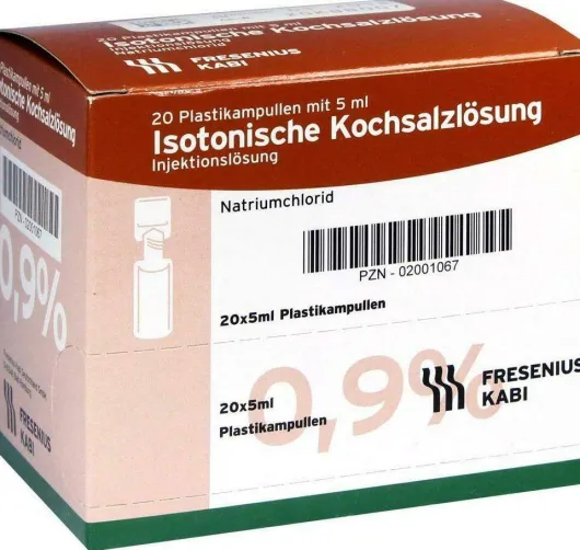 Isotonische Kochsalzlösung 0,9 % Plastik 20 X 5 ml Ampullen